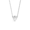 1/3 Carat Lab Grown Diamond Round Solitaire Pendant In 10K White Gold