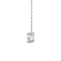 1/3 Carat Lab Grown Diamond Round Solitaire Pendant In 10K White Gold