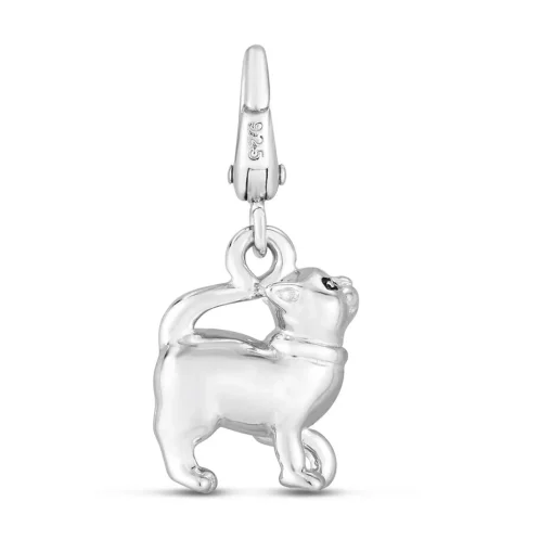 Cat Charm In Sterling Silver