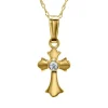 Children's Cross Pendant In 14K Yellow Gold