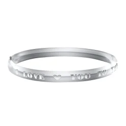 Children's "I You To The Moon And Back" Bangle Bracelet In Sterling Silver