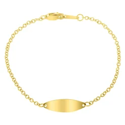 Children's Id Bracelet In 14K Yellow Gold