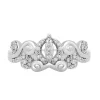 Cinderella Ring With Diamond Carriage In Sterling Silver (1/5 Ct. Tw.)