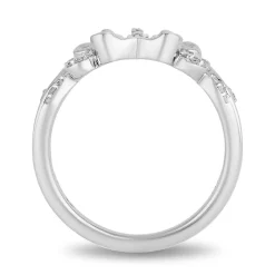 Cinderella Ring With Diamond Carriage In Sterling Silver (1/5 Ct. Tw.)