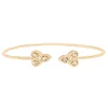 Citrine Open Circle Bangle Bracelet In 14K Yellow Gold