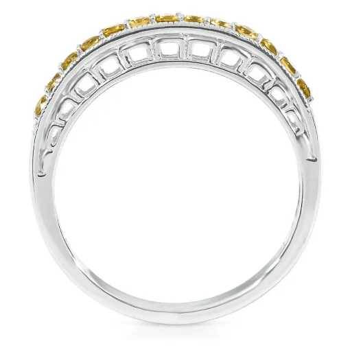 Citrine Stack Ring In Sterling Silver