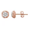 Cluster Diamond Earrings In 10K Rose Gold (1/4 Ct. Tw.)