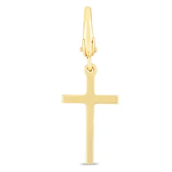 Cross Charm In 10K Yellow Gold