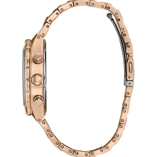 Crystal Men's Watch In Rose Gold-Tone Ion-Plated Stainless Steel, 42Mm