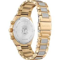 Crystal Men's Watch In Rose Gold-Tone Ion-Plated Stainless Steel, 42Mm