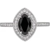 1 1/4 Ct. Tw. Black & White Diamond Ring In 10K White Gold