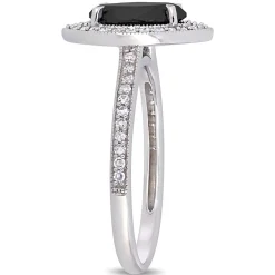 1 1/4 Ct. Tw. Black & White Diamond Ring In 10K White Gold