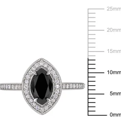 1 1/4 Ct. Tw. Black & White Diamond Ring In 10K White Gold