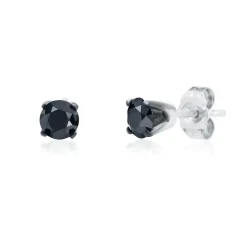 1 Ct. Tw. Black Diamond Stud Earrings In