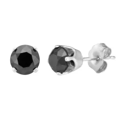1 Ct. Tw. Black Diamond Stud Earrings In