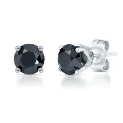 1 Ct. Tw. Black Diamond Stud Earrings In