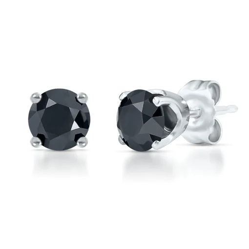 1 Ct. Tw. Black Diamond Stud Earrings In