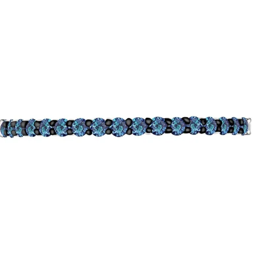 1/5 Ct. Tw. Blue Diamond Stack Ring In 10K White Gold