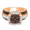 1 3/4 Ct. Tw. Champagne & White Diamond Ring In 10K Rose Gold