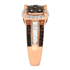 1 3/4 Ct. Tw. Champagne & White Diamond Ring In 10K Rose Gold