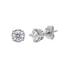 1/2 Ct. Tw. Diamond & Sapphire Stud Earrings In