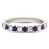 1/4 Ct. Tw. Diamond & Sapphire Band In 10K White Gold