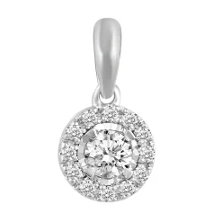 1/4 Ct. Tw. Diamond Aura Illusion Pendant In 10K White Gold