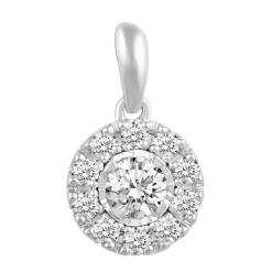 1/2 Ct. Tw. Diamond Aura Illusion Pendant In 10K White Gold