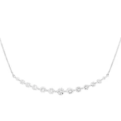 1 Ct. Tw. Diamond Bar Necklace In 10K White Gold