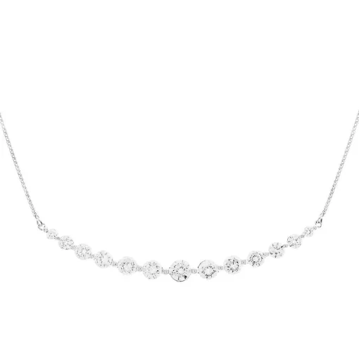 1 Ct. Tw. Diamond Bar Necklace In 10K White Gold
