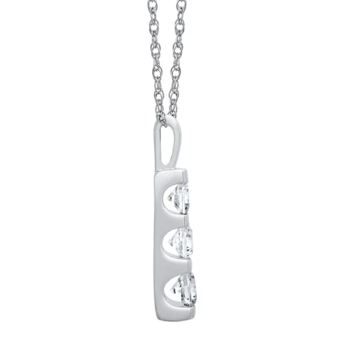 1/2 Ct. Tw. Diamond Bar Pendant In 10K White Gold