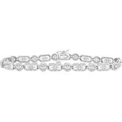 1 1/2 Ct. Tw. Diamond Bracelet In 10K White Gold