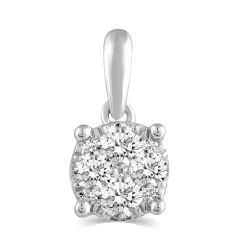 1/4 Ct. Tw. Diamond Circle Pendant In 10K White Gold