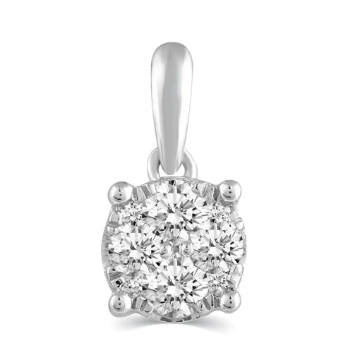 1/4 Ct. Tw. Diamond Circle Pendant In 10K White Gold