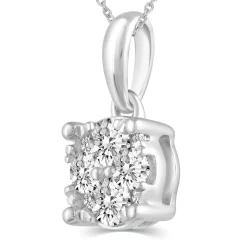 1/4 Ct. Tw. Diamond Circle Pendant In 10K White Gold