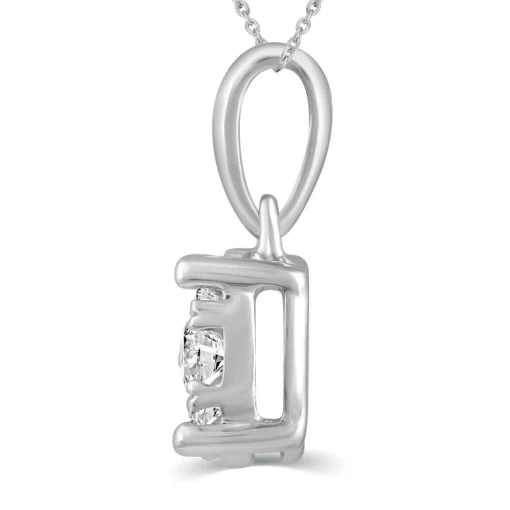1/4 Ct. Tw. Diamond Circle Pendant In 10K White Gold