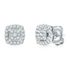 1/3 Ct. Tw. Diamond Cluster Earrings In 14K White Gold