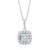 1/3 Ct. Tw. Diamond Cluster Pendant In 14K White Gold