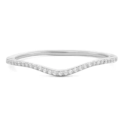 1/10 Ct. Tw. Diamond Contour Band In 10K White Gold