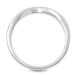 1/10 Ct. Tw. Diamond Contour Band In 10K White Gold