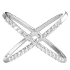 1/10 Ct. Tw. Diamond Crisscross Ring In Sterling Silver