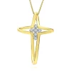 1/10 Ct. Tw. Diamond Cross Pendant In 10K Yellow Gold