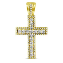 3/4 Ct. Tw. Diamond Cross Pendant In 10K Yellow Gold