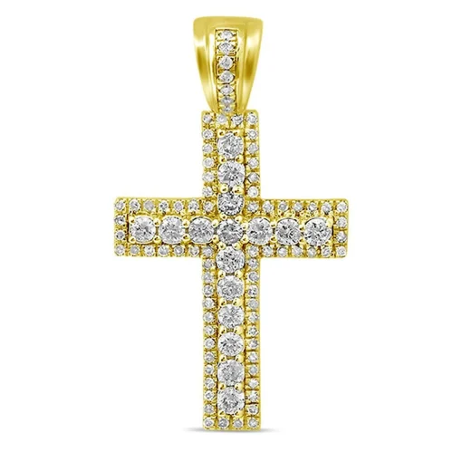 3/4 Ct. Tw. Diamond Cross Pendant In 10K Yellow Gold
