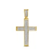 1 Ct. Tw. Diamond Cross Pendant In 14K Yellow Gold Over Sterling Silver