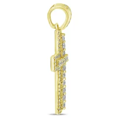 3/4 Ct. Tw. Diamond Cross Pendant In 10K Yellow Gold