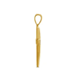 1 Ct. Tw. Diamond Cross Pendant In 14K Yellow Gold Over Sterling Silver