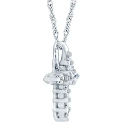 1/10 Ct. Tw. Diamond Cross Pendant In 10K White Gold
