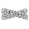 1 1/2 Ct. Tw. Diamond Crossover Ring In 14K White Gold