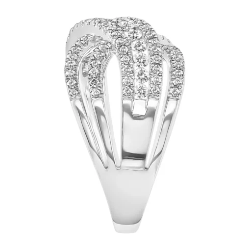 1 Ct. Tw. Diamond Crossover Band In 10K White Gold
